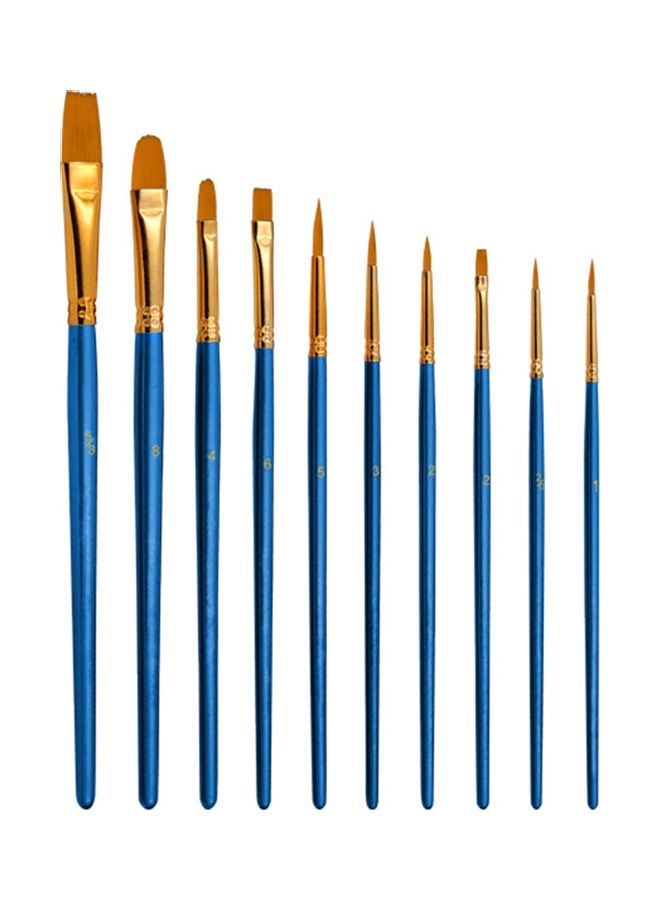 10pcs Acrylic Material Paint Brushes, Paintbrushes for Acrylic Oil Watercolor, Face Nail Art, Miniature Detailing & Rock Painting, Gift Giving - Image 2